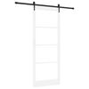 vidaXL Porta scorrevole 93 x 232 cm Legno massello di pino e vetro