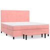 vidaXL Giroletto a Molle con Materasso Rosa 180x200 cm in Velluto