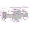 vidaXL Set Divano da Giardino 6pz con Cuscini Grigio Polyrattan Acacia