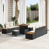vidaXL Set Divano da Giardino 8 pcs Nero polyrattan