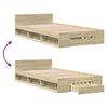 vidaXL Giroletto Cassetto Rovere Sonoma 90x190 cm Legno Multistrato