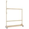 vidaXL Appendiabiti con Ganci e Ruote 100x35x157 cm in Bamb&ugrave;