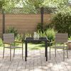 vidaXL Set da Pranzo per Giardino con cuscino 3 pcs Grigio polyrattan