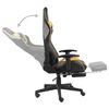 vidaXL Sedia da Gaming Girevole con Poggiapiedi Oro in PVC