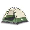 vidaXL Tenda da Campeggio Cabina 4 Persone Verde a Rilascio Rapido