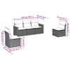 vidaXL Set Divano da Giardino 5 pz con Cuscini Grigio in Polyrattan