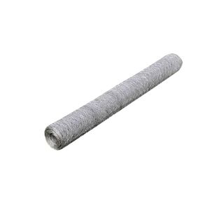 vidaXL Recinzione in Rete per Pollaio Acciaio Zincato 25x0,5 m Argento