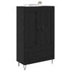vidaXL Credenza Rovere Nero 69,5 x 31 x 115 cm Legno multistrato