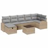 vidaXL Set Divano da Giardino 8 pz Beige polyrattan