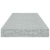 vidaXL Scaffale a Parete Grigio Cemento 60x23,5x3,8 cm in MDF