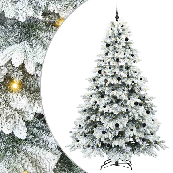 vidaXL Albero di Natale artificiale con 300 LED Bianco 240 cm PE e PVC