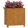 vidaXL Fioriera con Gambe Ruggine 50x50x50 cm Acciaio Corten
