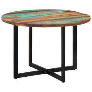 vidaXL Tavolo da Pranzo 110x75 cm in Legno Massello di Recupero
