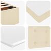 vidaXL Struttura Letto Pouf con Materasso Crema 120x190 cm in Tessuto
