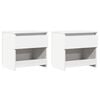 vidaXL Comodini 2 pz Bianco 40x30x39 cm in Legno Ingegnerizzato