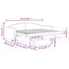 vidaXL Divano Letto Estraibile con Cassetti Crema 90x200 cm in Tessuto