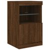 vidaXL Credenza con Luci LED Rovere Marrone 123x37x67 cm