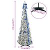 vidaXL Albero di Natale artificiale con 200 LED Bianco 210 cm PVC