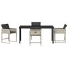 vidaXL Set da Pranzo per Giardino 5 pcs Grigio chiaro polyrattan