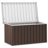 vidaXL Baule da giardino marrone 129x67x65 cm