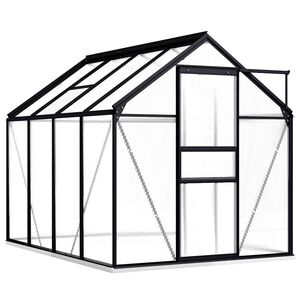 vidaXL Serra con Telaio Base Antracite 4,75 m&sup2; in Alluminio