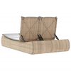 vidaXL Lettino Prendisole con Cuscini Beige in Polyrattan