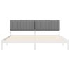 vidaXL Letto con Testiera Rivestita Grigio chiaro 200 x 200 cm