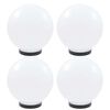 vidaXL Set Lampade a LED Sferiche 4 pz 25 cm in PMMA