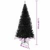 vidaXL Albero di Natale con 300 LED con supporto Nero 210 cm PVC