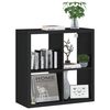 vidaXL Mensola a Muro a Cubo Nera 69,5x29,5x69,5 cm in MDF