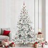 vidaXL Albero di Natale Artificiale con Rami Pieghevoli Bianco 240 cm