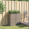vidaXL Fioriere da Giardino 2 pz Grigie 40x40x80 cm in Polyrattan