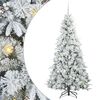 vidaXL Albero di Natale Artificiale con Rami Pieghevoli Bianco 180 cm
