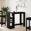 vidaXL Tavolo Bar con Ripiano Nero 124x46x103,5 cm Legno Multistrato