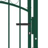 vidaXL Cancello per Recinzione ad Arco in Acciaio 100x125 cm Verde