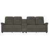 vidaXL Divano Massaggio a 4 Posti con Portabicchieri Grigio Scuro