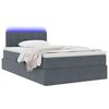 vidaXL Letto con contenitore e LED Grigio scuro 120 x 200 cm Velluto