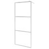 vidaXL Parete per Doccia Walk-in Vetro Semi Smerigliato ESG 115x195 cm