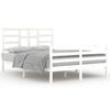 vidaXL Giroletto Bianco in Legno Massello 140x200 cm