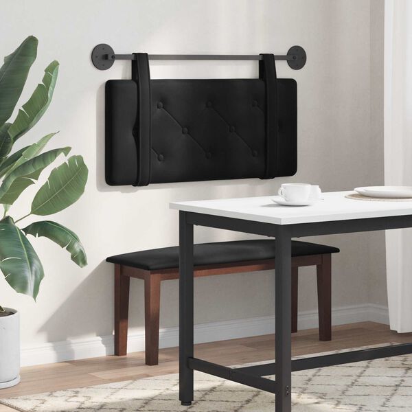 vidaXL Testata appesa Montaggio a parete Nero 90 x 55 x 5 cm Velluto