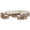 vidaXL Set Divano da Giardino 13 pcs Beige polyrattan