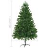 vidaXL Albero di Natale Preilluminato con Palline Verde 180 cm