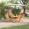 vidaXL Set da Pranzo per Giardino 5 pcs Marrone