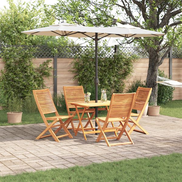 vidaXL Set da Pranzo per Giardino 5 pcs Marrone