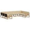 vidaXL Set di divani da esterno 9 pz Bianco e Beige