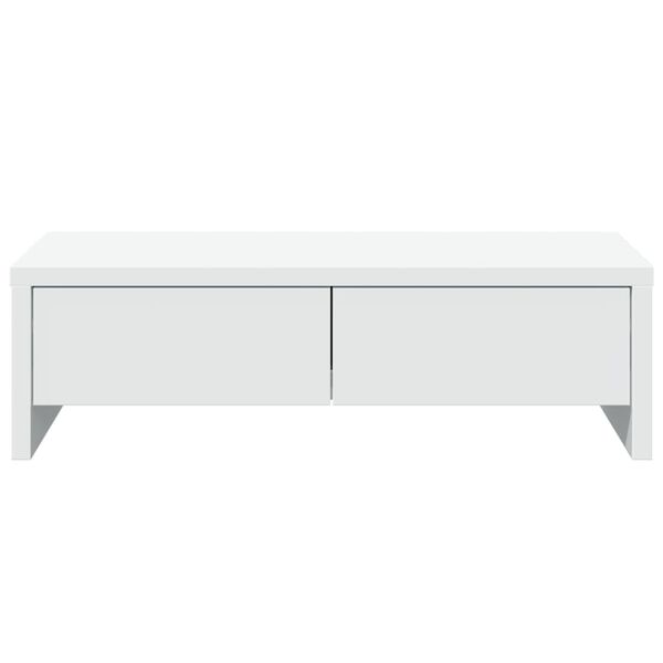 vidaXL Supporto Monitor con Cassetti Bianco 50x27x15 cm in Truciolato
