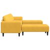 vidaXL Divano Giallo Chiaro 250 x 188 x 76 cm Tessuto in Cords
