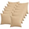 vidaXL Federa 12 pz HEERLEN Crema 50 x 50 cm Tessuto