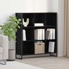 vidaXL Armadio per Libri Rovere Nero 99.5 x 30 x 108.5 cm