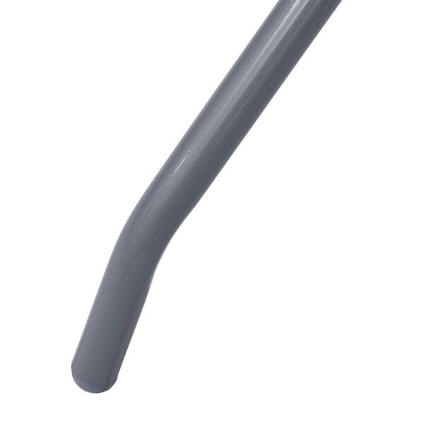 vidaXL Tavolo da Giardino Grigio Chiaro 80 cm in Acciaio e Vetro